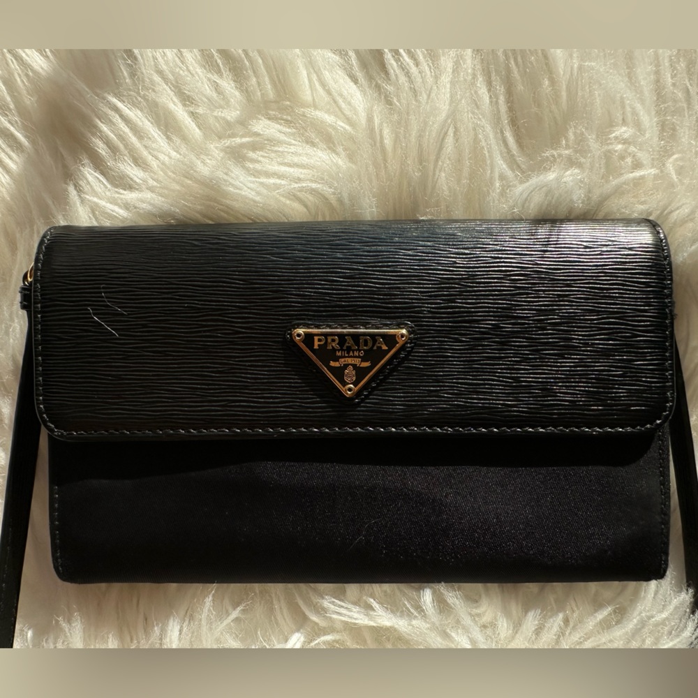 Prada Leather and Nylon Wallet with Detachable Strap - Picture 5 of 14